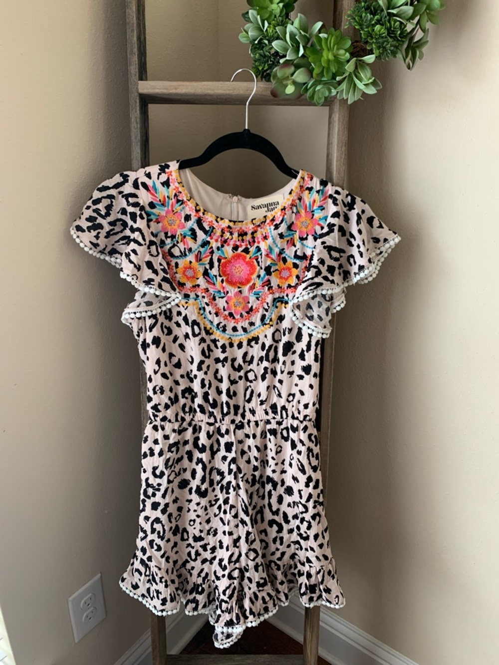 Savanna Jane leopard romper